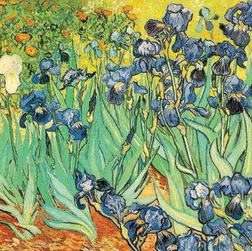 "Irises" Van Gogh Coasters Set of Four Ceramic by Monarque